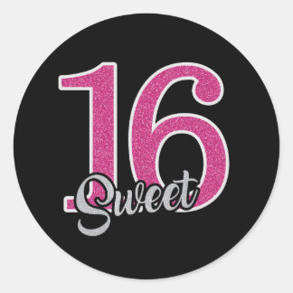 Adesivo Doce 16 adesivo/selo clássico redondo