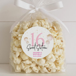 Adesivo Doce 16 Aniversários para Favores, Presentes
