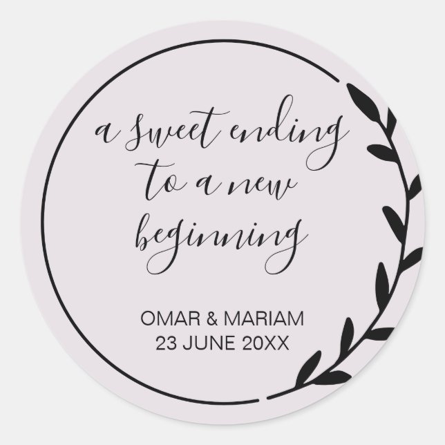 Adesivo Doce Acabando Novo Casamento Lilac Roxo Iniciante (Frente)