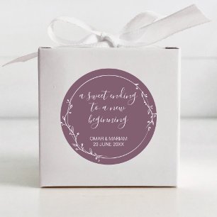 Adesivo Doce Acabando Novo Casamento Roxo De Fig Começo