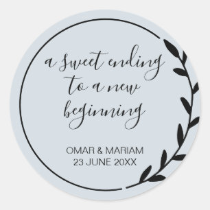 Adesivo Doce Acabando Novo Casamento Verde Da Sage Inicial
