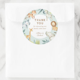 Adesivo Doce boho safari animais chá de fraldas