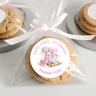 Adesivo Doce Bolos Rosa Obrigado