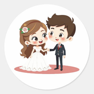 Adesivo Doce Casal de Casamento