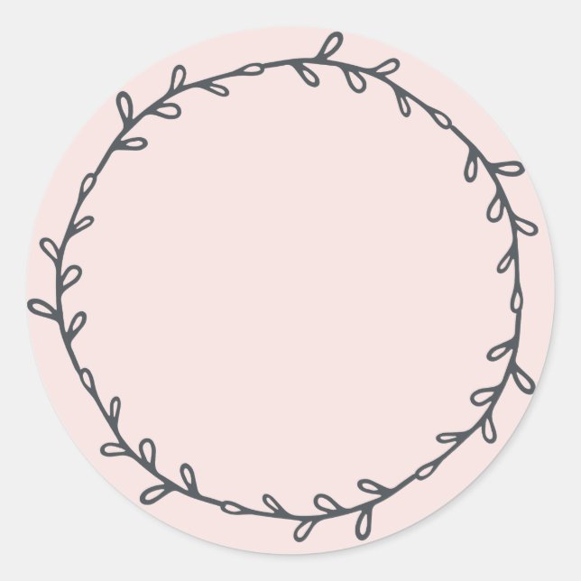 Adesivo Doce Caseiro Rústico em Conserva Rosa Pastel para  (Frente)