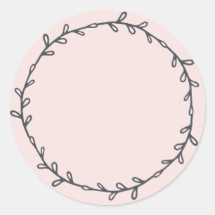 Adesivo Doce Caseiro Rústico em Conserva Rosa Pastel para