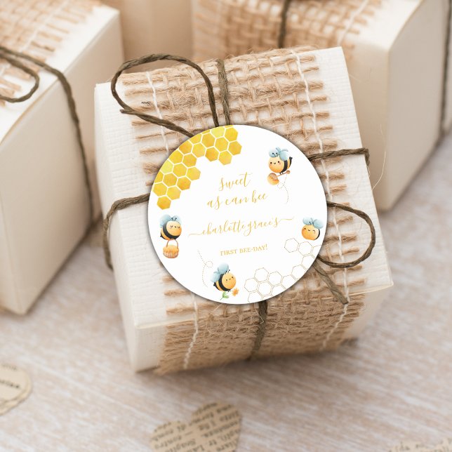 Adesivo Doce Como primeiro aniversario De Abelhas (Criador carregado)