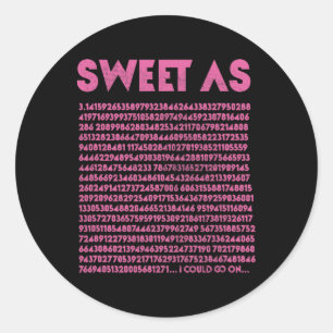 Adesivo Doce Como Professor De Geek De Matemática Pi 3.14,