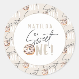 Adesivo Doce da rosquinha um favor de partido do primeiro