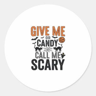 Adesivo Doce de Halloween ou Me Chame de Assustador Gráfic