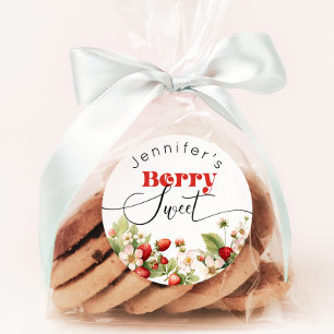 Adesivo Doce de morango Aniversário de morango