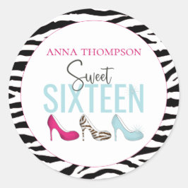 Adesivo Doce Dezesseis Noivas Cinza Branca Rosa Quadrado