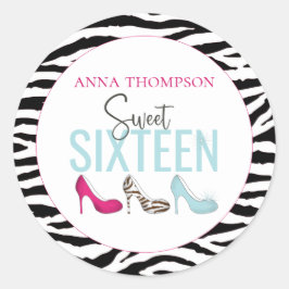 Adesivo Doce Dezesseis Noivas Cinza Branca Rosa Quadrado