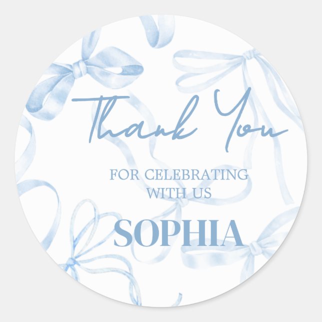 Adesivo Doce e Dezesseis Festas de aniversário Arcos Azuis (Frente)