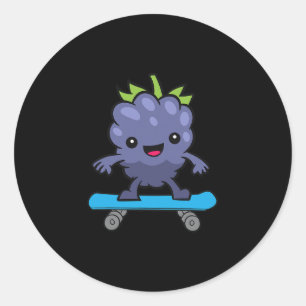Adesivo Doce Fruta Amora Skate Kawaii Amora Preta