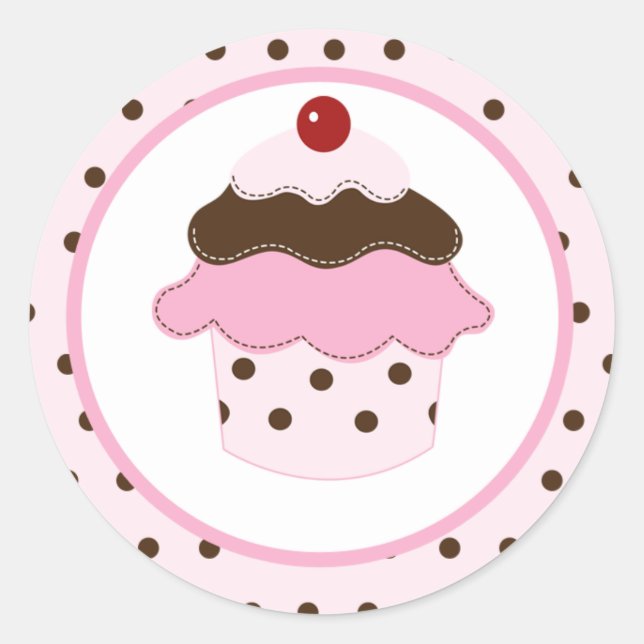 Adesivo Doce Lil Cupcake Envelope Selos / Toppers (Frente)