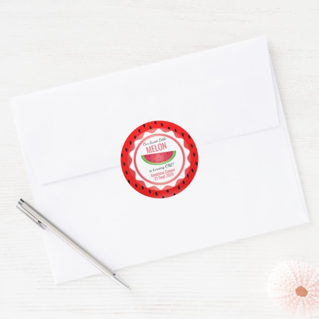 Adesivo Doce Melão de Aniversário (Envelope)