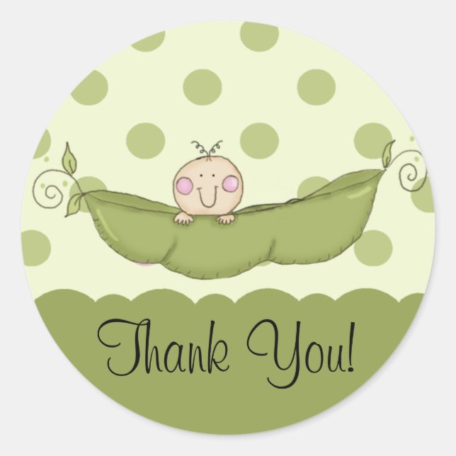 Adesivo Doce Menininho De Ervilha, Obrigado, Pau (Frente)