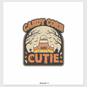 Adesivo Doce Milho Cute Vintage Design Vector Halloween_1
