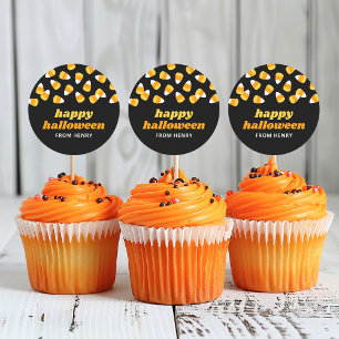 Adesivo Doce Milho Favor de Festa Feliz Halloween