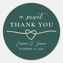 Adesivo Doce Obrigado, Favor De Casamento, Sticker
