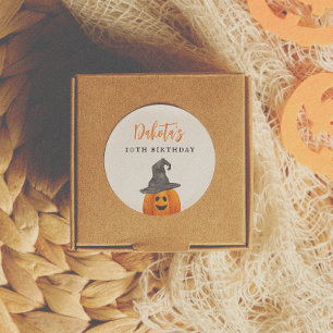 Adesivo Doce ou Travessura Abóbora de Halloween Favor de A