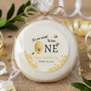 Adesivo Doce Para Ser Um Primeiro Aniversário Abelhas Mel
