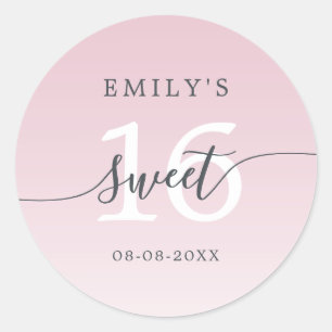 Adesivo Doce Parfait Rosa Ombre Nome Personalizado Data