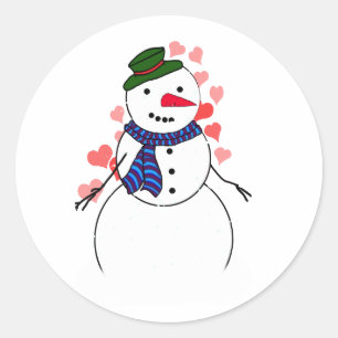 Adesivo Doce Pequeno Boneco de Neve