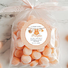 Adesivo Doce Pequeno chá de fraldas de Abóbora