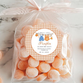 Adesivo Doce Pequeno chá de fraldas de Abóbora