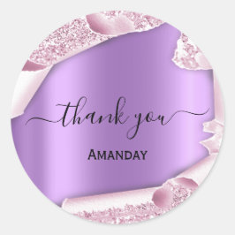 Adesivo Doce Púrpura Púrpura Rosa16º Obrigado