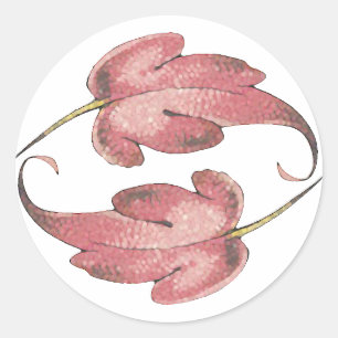 Adesivo Doce Sessenta Pink Leaf Sticker