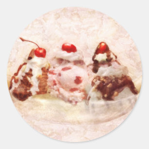 Adesivo Doce - Sorvete - Fração das bananas