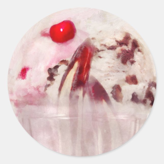 Adesivo Doce - Sorvete - Sundae de sorvete (Frente)