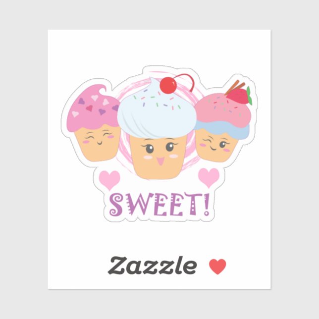 Adesivo Doce Treatores - Cupcakes! (Folha)