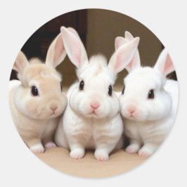 Adesivo Doce Trio de Fluffy Bunnies