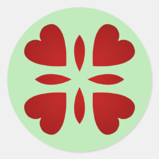 Adesivo Doce vintage parece coração vermelho