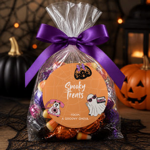 Adesivo Doces Assustadores de Halloween Retrô