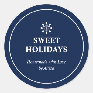 Adesivo Doces Caseiros Verdes de Natal Bens Assados de Fér