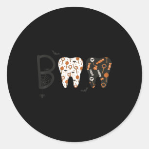 Adesivo Doces de Halloween Boo Engraçado Dentista Dentes H