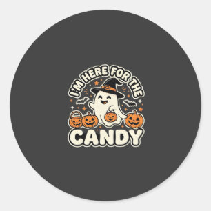 Adesivo Doces de Halloween Fantasma Desenho de Abóbora