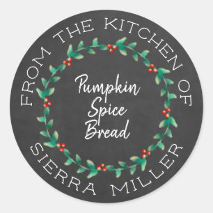 Adesivo Doces de Natal Holly Wreath Kitchen