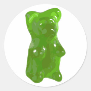 Adesivo Doces gomosos verdes do urso