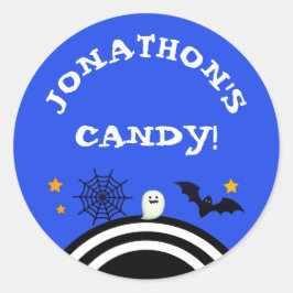 Adesivo Doces Personalizados de Halloween para Crianças 