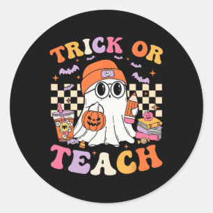 Adesivo Docinho De Halloween Ou Café Fantasma De Ensino