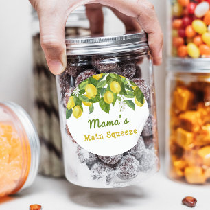 Adesivo Docinho Limão de Chá de fraldas de compressão prin