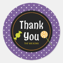 Adesivo Docinho ou Trate Halloween Obrigado