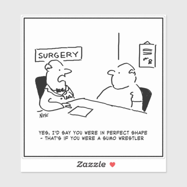 Adesivo Doctor and Patient in Doctor's Surgery - Funny (Folha)