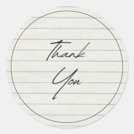 Adesivo Documento Manuscrito Obrigado Links